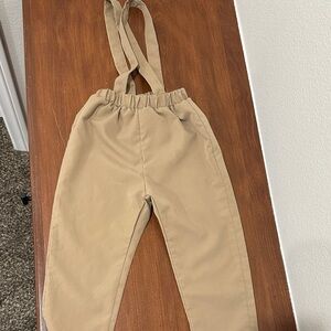 SHEIN Kids Beige Overalls with Straps